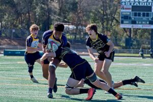 Highschool rugby rackle