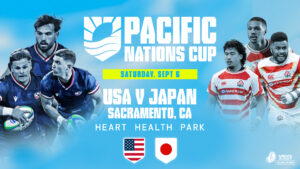 Pacific Nations Cup USA v Japan Sacramento blue background rugby game